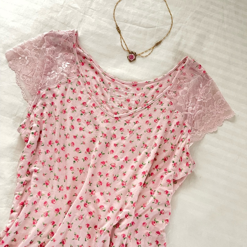 Rose print dress